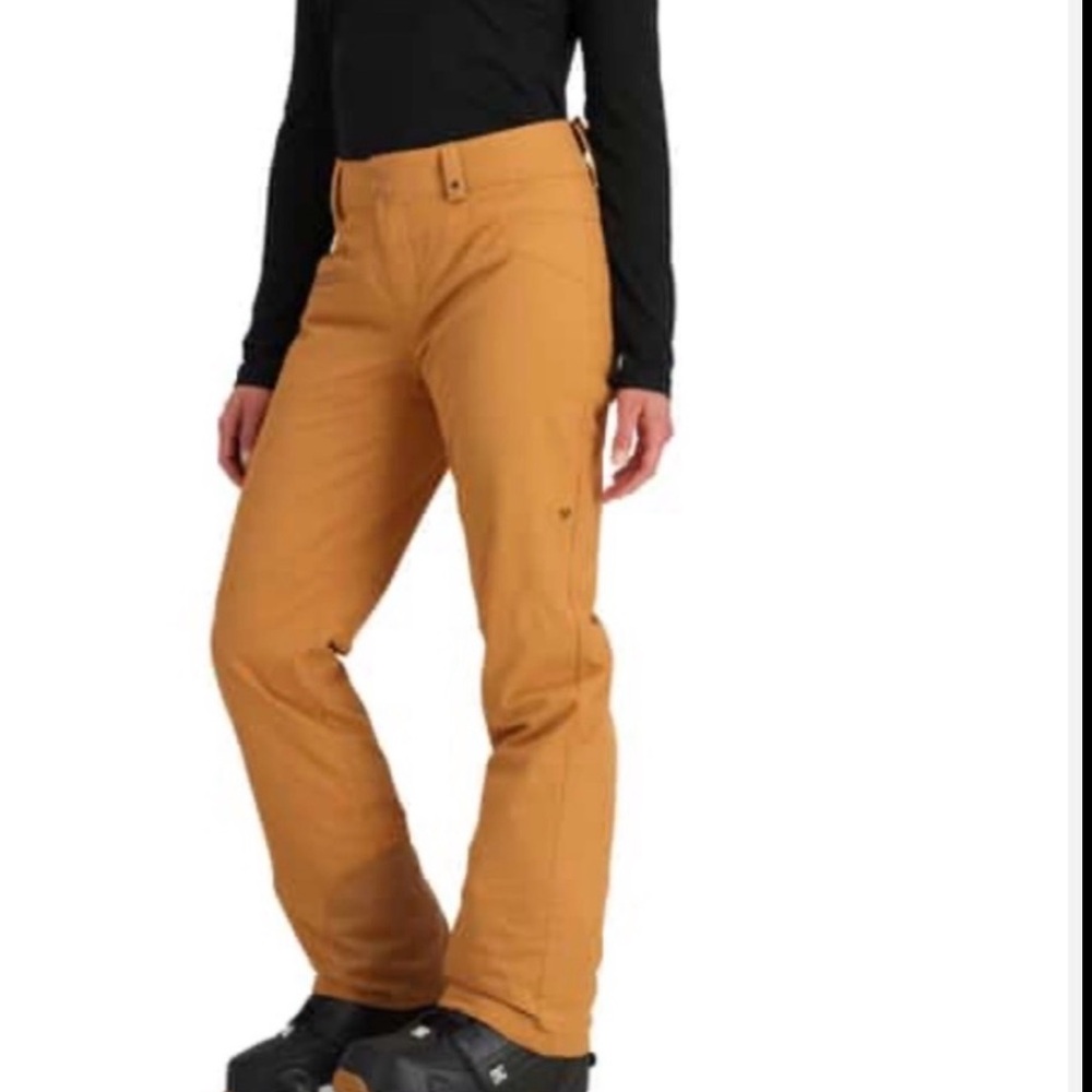 Obermeyer Fusion Series Burnt Honey Color Stretch Ski Pants.